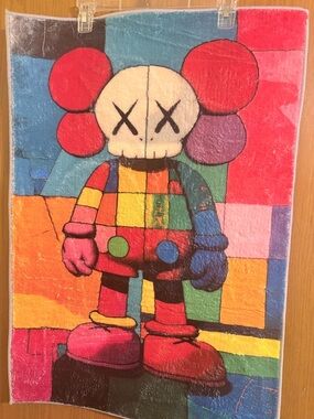 Inspire Multicolor Pop Art Wall Tapestry - Colorful Character Print